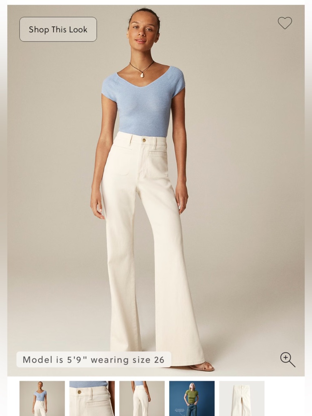 J.Crew ecru flared jeans NWT